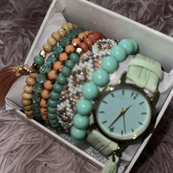 Turquoise Watch and Bracelet Set - Picture 3 of 3